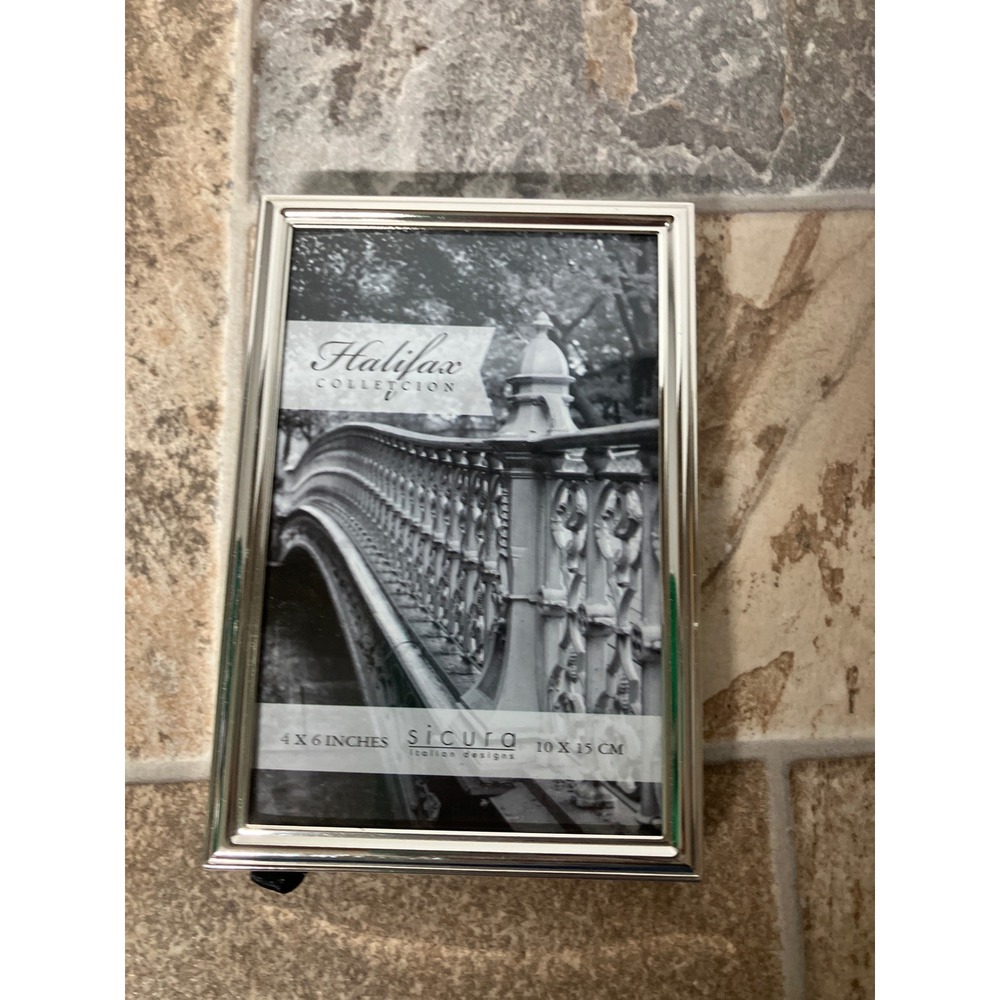 Sicura Silver Plated Picture Frame 4x6 Inch Italian Design Display